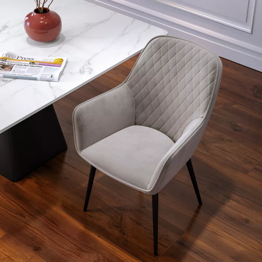 Poltrona Lounge Effetto Velluto Grigio - Con Struttura Legno Massiccio E Seduta Profonda | Per Soggiorno O Ufficio - Foto 3