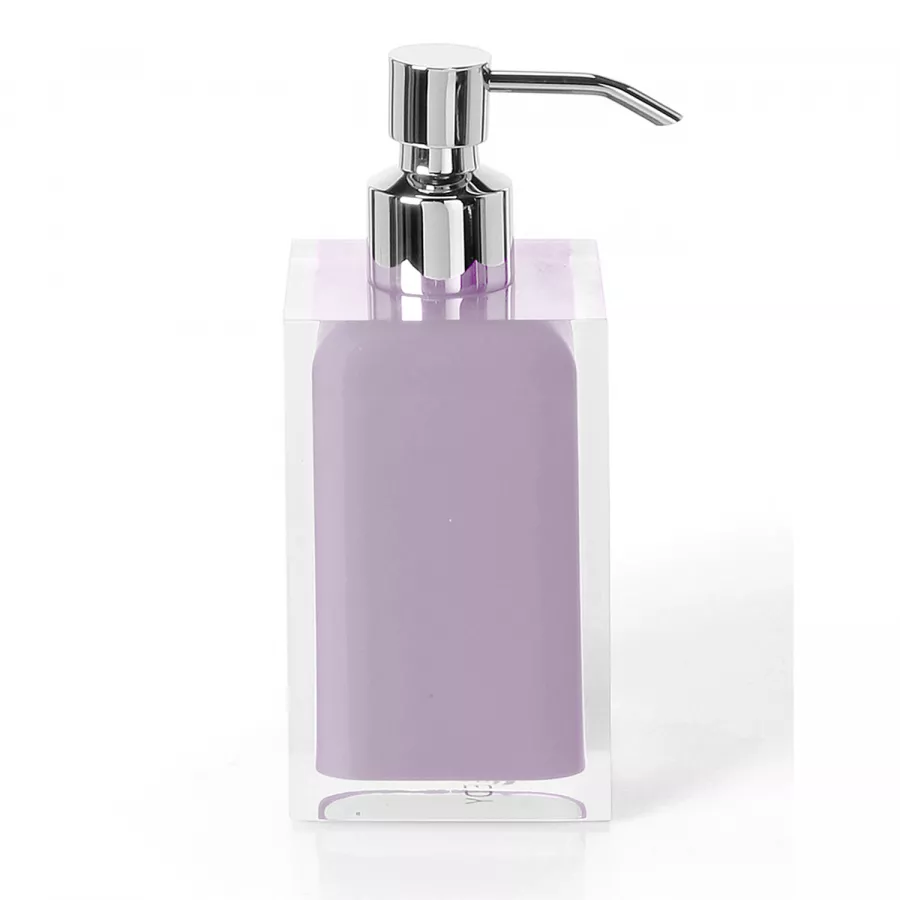 Set portaspazzolino dosasapone e portasapone lilla e trasparente
