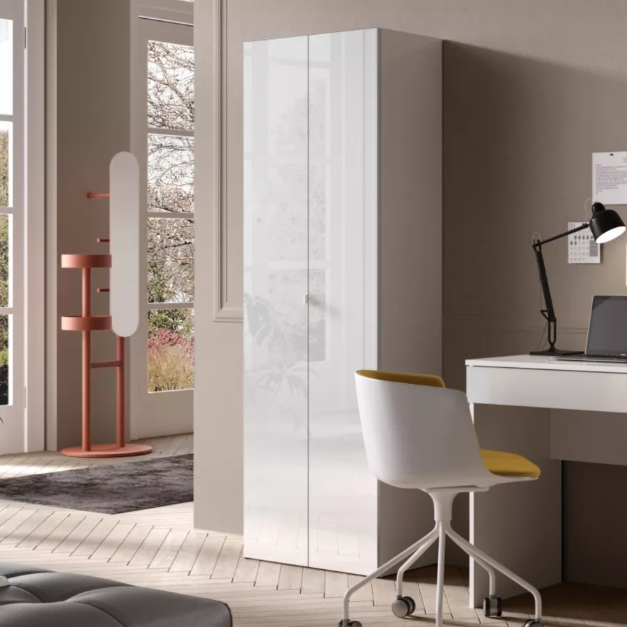 Libreria Bianco Lucido 66x30x97,8 Cm – 6 Scomparti, Mobile Versatile Per Soggiorno O Camera, Facile Da Montare - 3