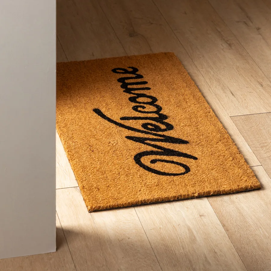 GIUCAR Zerbino Welcome To Our Castle | Fibra Di Cocco 15 Mm, 40x60 Cm, Resistente, Per Esterno