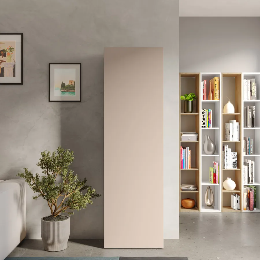 Colonna multiuso 54x185h cm cashmere con anta reversibile - Clary