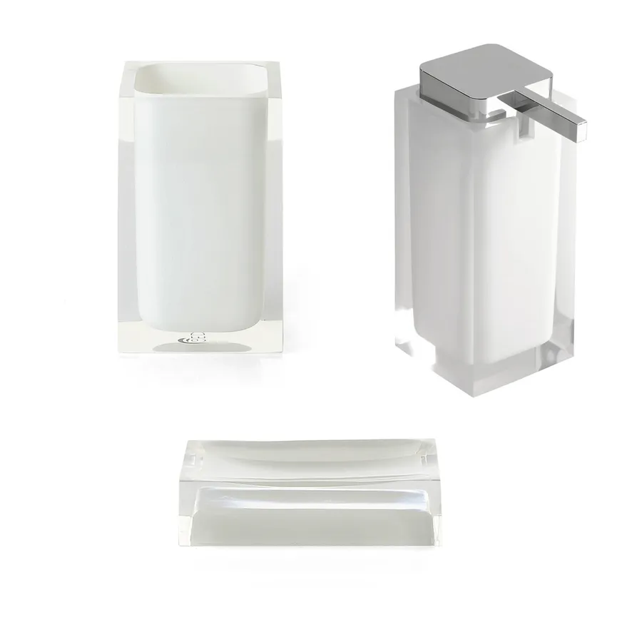 Set Accessori Bagno In Ceramica Montemaggi Baroni - 4 Pezzi, Grigio Chiaro, Con Dispenser E Portaspazzolino - Foto 7