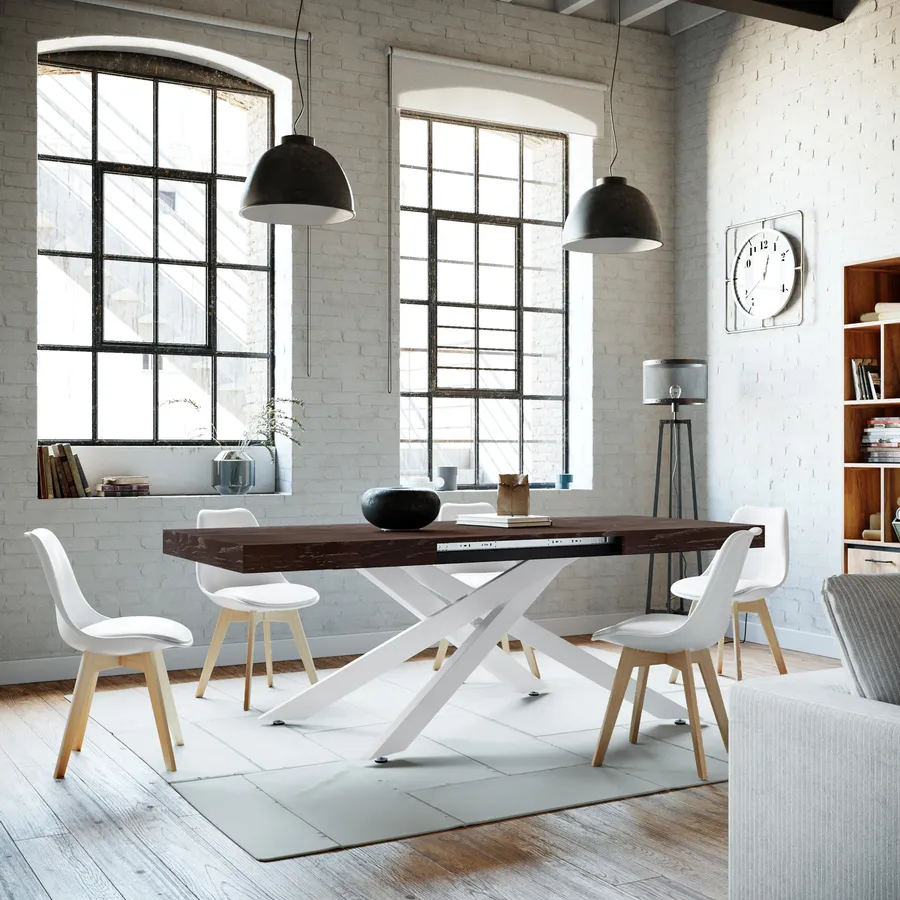 Tavolo Da Esterno Allungabile Tavolo Sven Allungabile - Top In HDPE Effetto  Legno, Struttura Acciaio Tavolo Sven Acciaio Antracite, image size:900x900