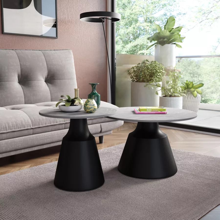 Effetto Marmo Tavolini Caffe Moderni Tavolino Effetto Marmo Set