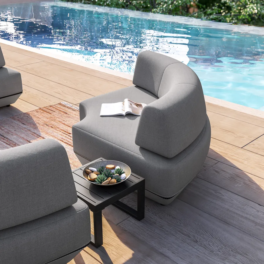 Giardino Grigio Poltrona Da Giardino Grigia Divano Componibile