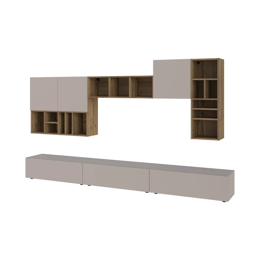 Composad - Armadio 2 Ante E 2 Cassetti Cm 170 X 80 X 52 Colore Rovere Sonoma - A