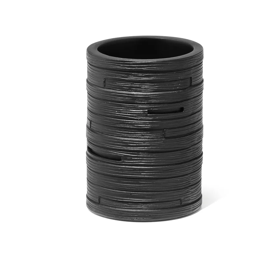 Portaspazzolini Da Parete In Ottone Oro Con 2 Bicchieri In Ceramica Bianca - 4
