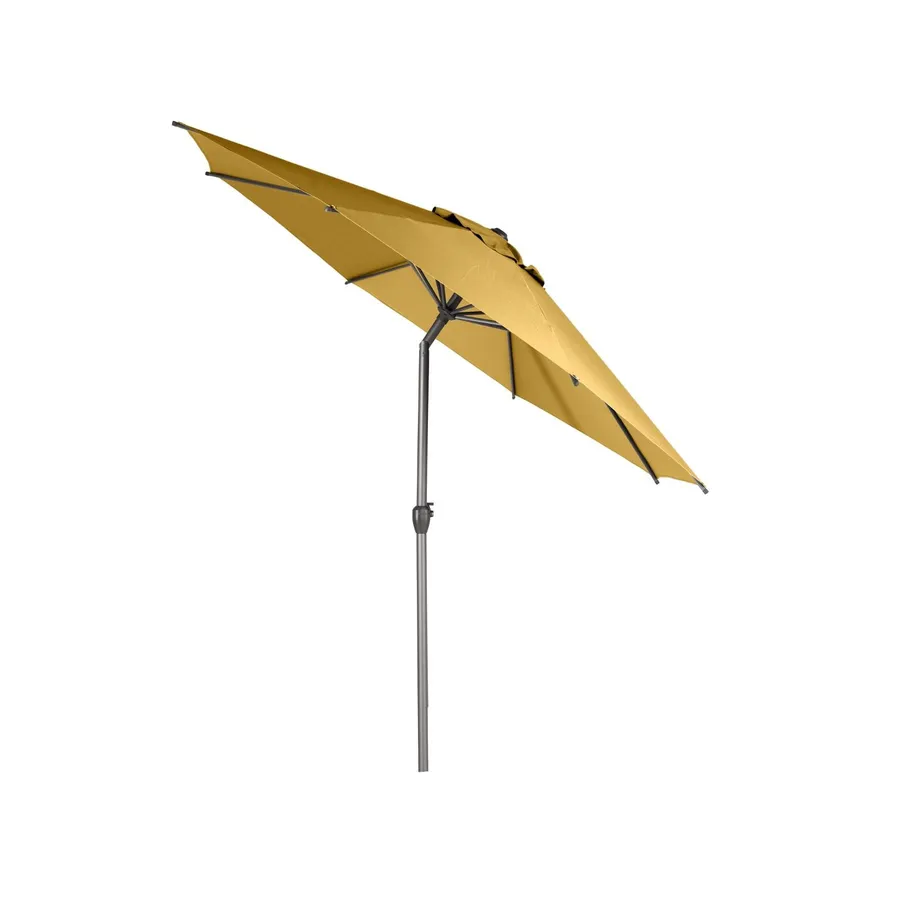 Ombrellone Locarno Tondo 200 Cm – Protezione UV 50+, Tessuto Poliestere, Colore Naturale
