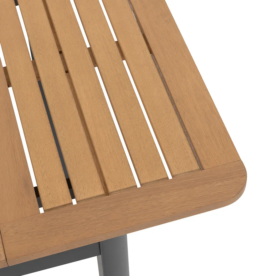 Tavolino Pieghevole Da Giardino Spetebo Eucalipto - 45x45x45 Cm - Struttura In Metallo E Legno FSC - Resistente Alle Intemperie Per Esterno E Bistrò