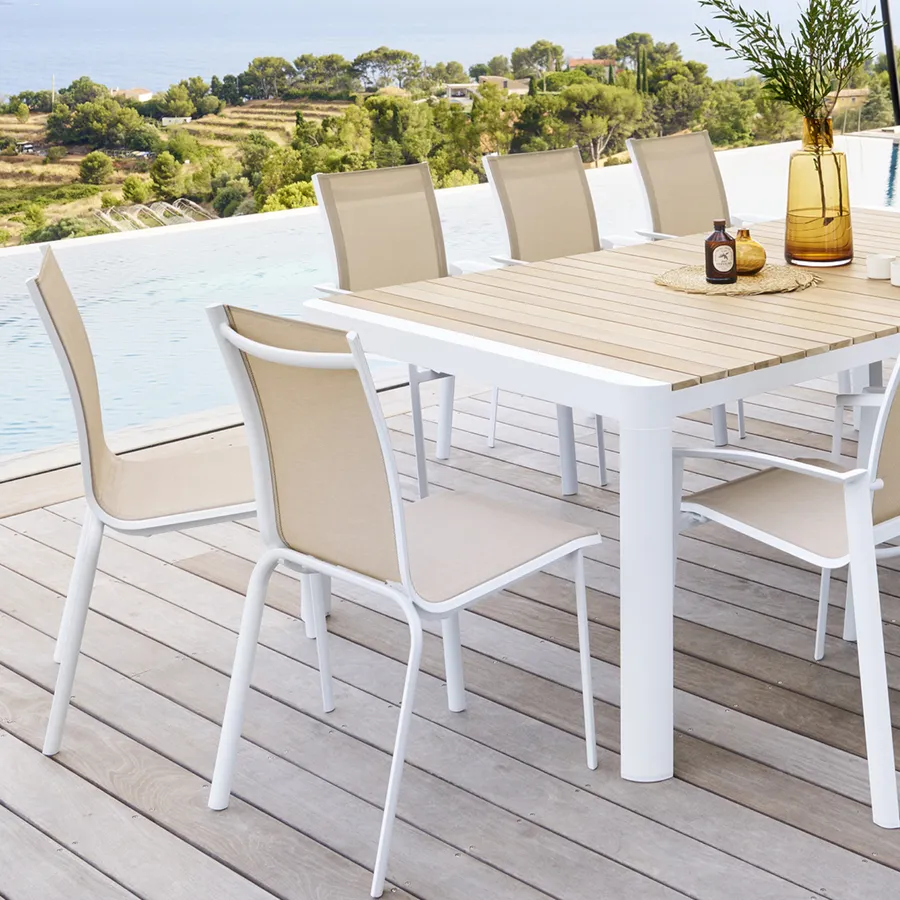 Sedia Pieghevole Da Giardino Modello Amalfi - 2 Pezzi In Metallo Bianco Per Esterno - Foto 3