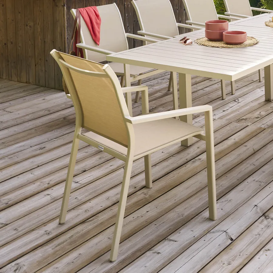 Set 4 Sedie Papillon In Alluminio Con Braccioli – Impilabili Per Bar/Ristorante/Giardino