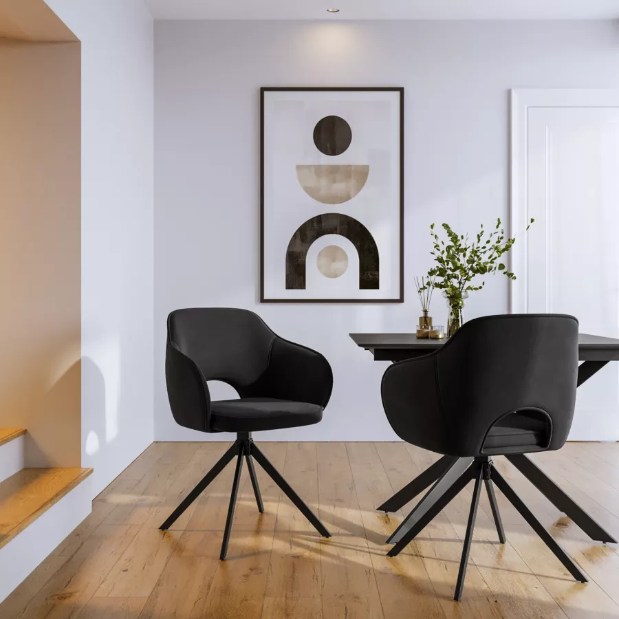 Collana Lunga Con Sfere In Metallo Con Pietra In Vetro Nero - Mya - Foto 8