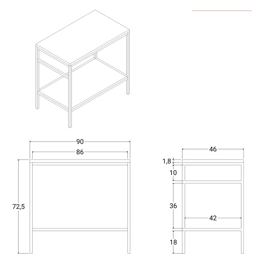 Mobiletto Sera Per Scaper Cube - 90 Cm Con Porta Nera | Base Per Acquario 40x40 Cm - Foto 5