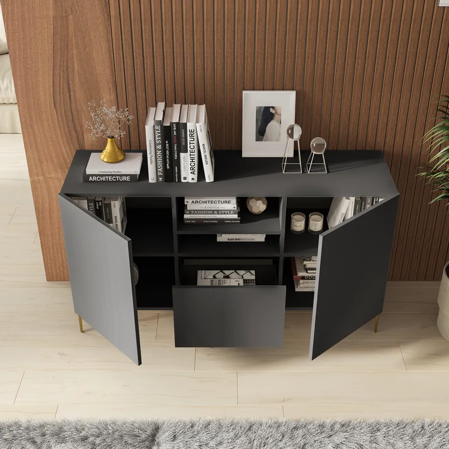 Guida Cassetto 300mm Cassetto GTV AXIS PRO Con Vetro - Antracite, Vetro Fumé, 300mm, Soft Close Cassetto Scorrevole Soft Close - Foto 7