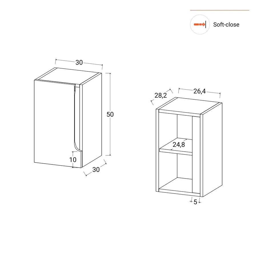 Griglia di ventilazione per porta a doppia faccia bianco opaco 498 x 98