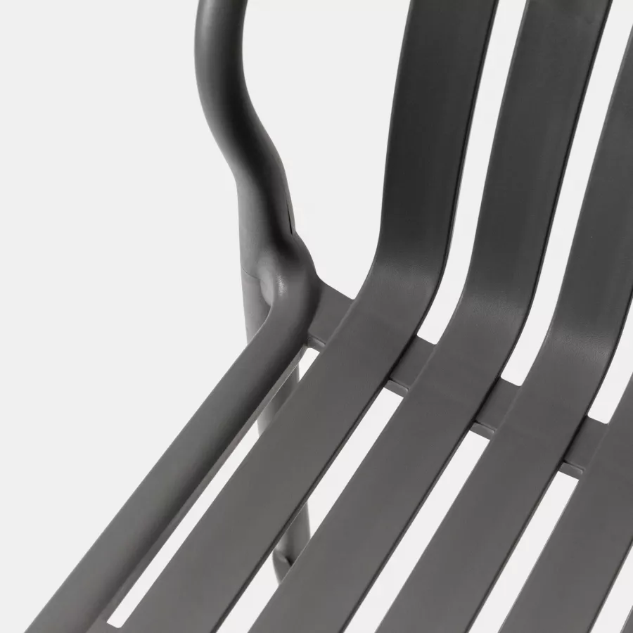 Balama Sgabello Impilabile Nero E Grigio – Pouf Imbottito In Metallo Con Base Regolabile, Rivestimento Impermeabile E Traspirante