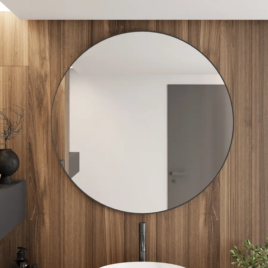 Specchio Dali ovale in metallo nero 2 x 50 cm INSPIRE | Leroy Merlin