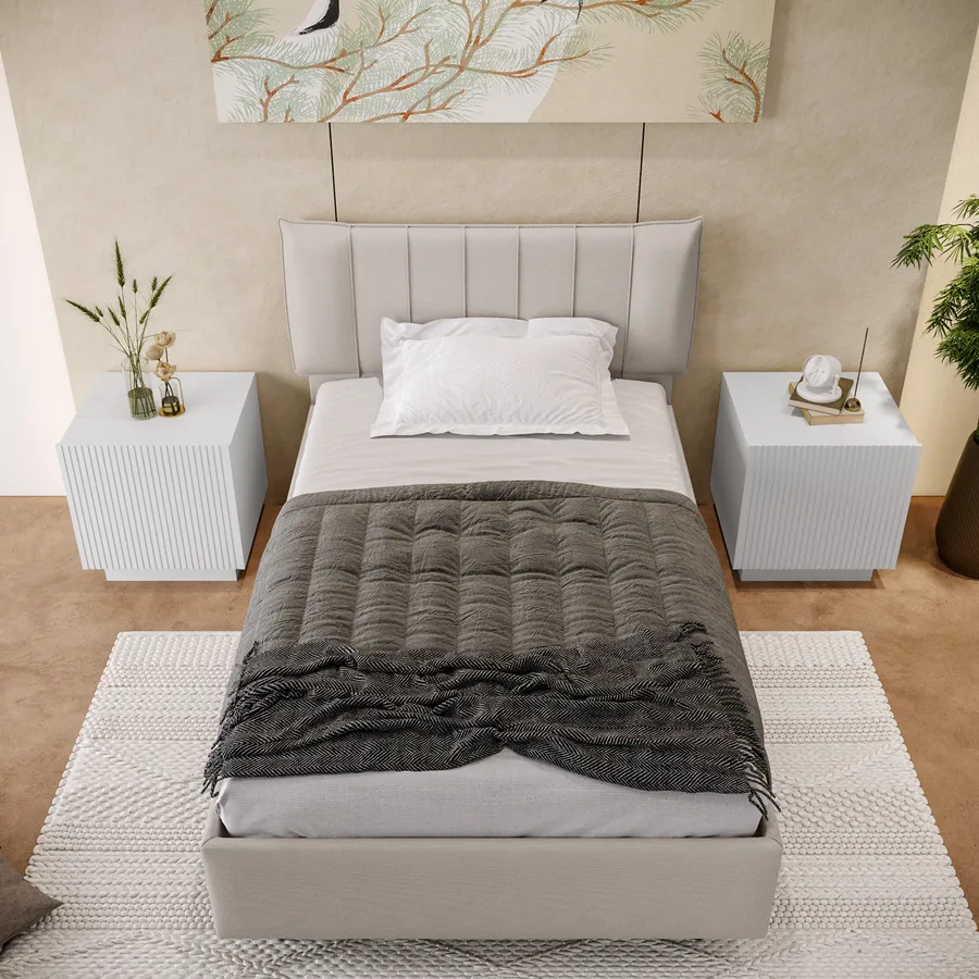 Letto Una Piazza E Mezza 120x200 Con Contenitore Letto Singolo Con