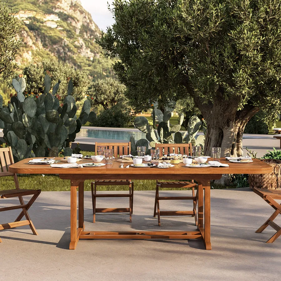 BOX FURNITURE Tavolo Da Pranzo Allungabile In Legno Ciliegio - Da 135 A 180 Cm, Elegante E Robusto