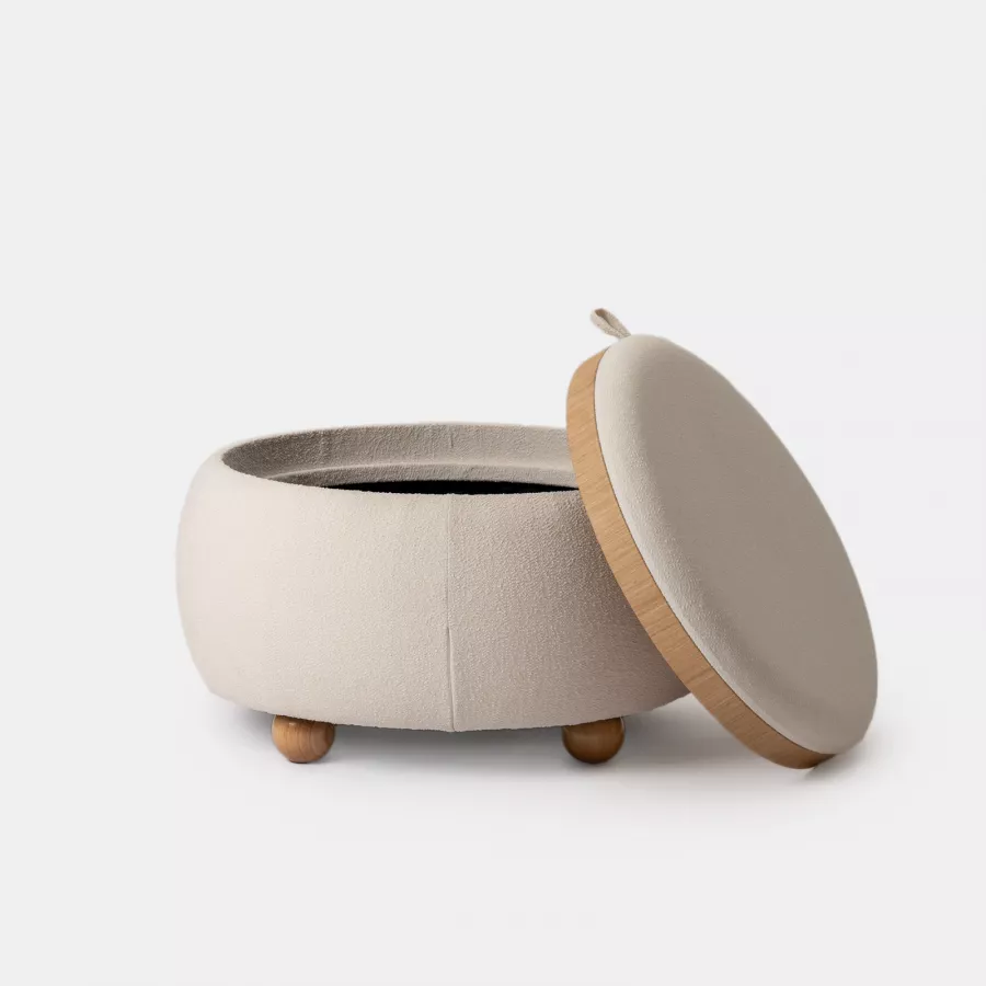 Biscottini Pouf contenitore ecopelle 38x38x38 cm | Scatola porta