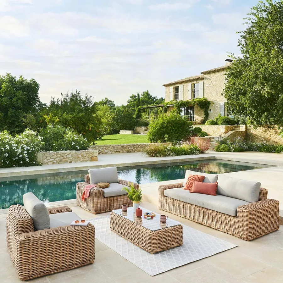 Arredo Giardino Resistente Set Sedie Reclinabili Da Giardino Con