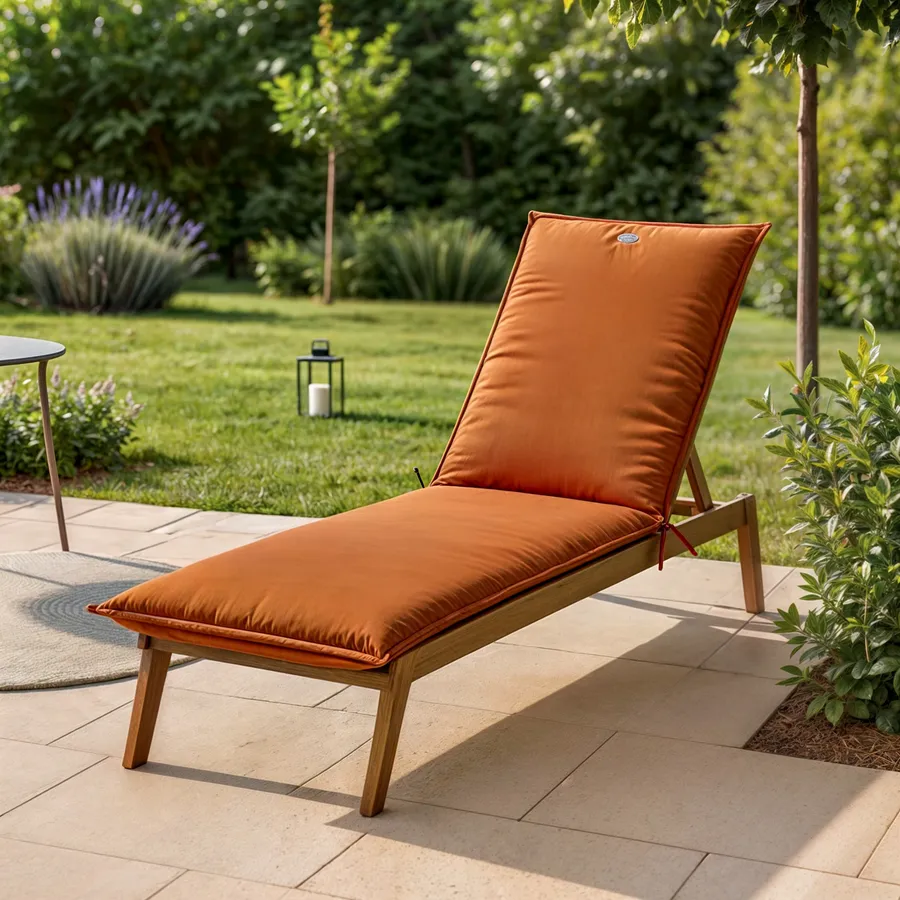 Cuscino con velcro per sedia 40x40 cm in poliestere terracotta - Bangkok