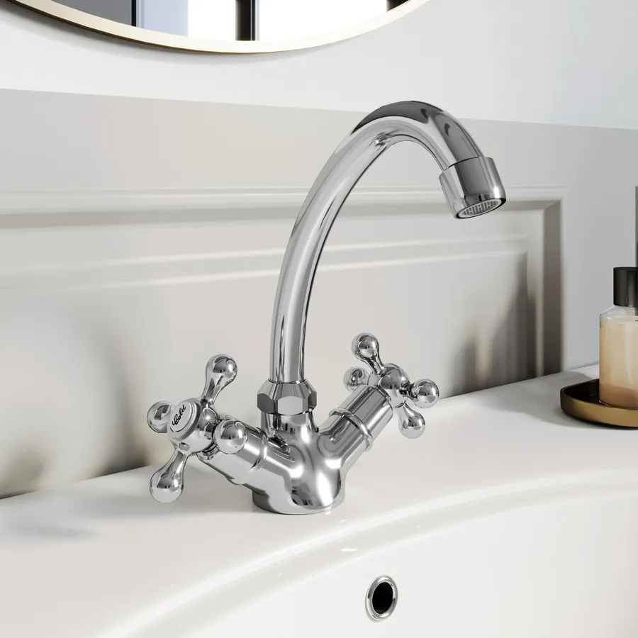 Miscelatore Lavabo In Ottone Cromo - Thano - Foto 9