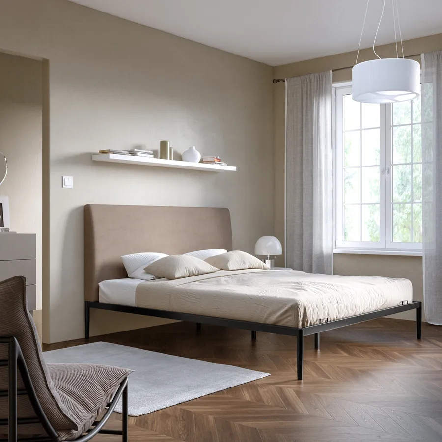 Letto Singolo In Ferro Battuto - 90x190 Cm, Bianco, Con Testiera E Pediera, Struttura Metallica