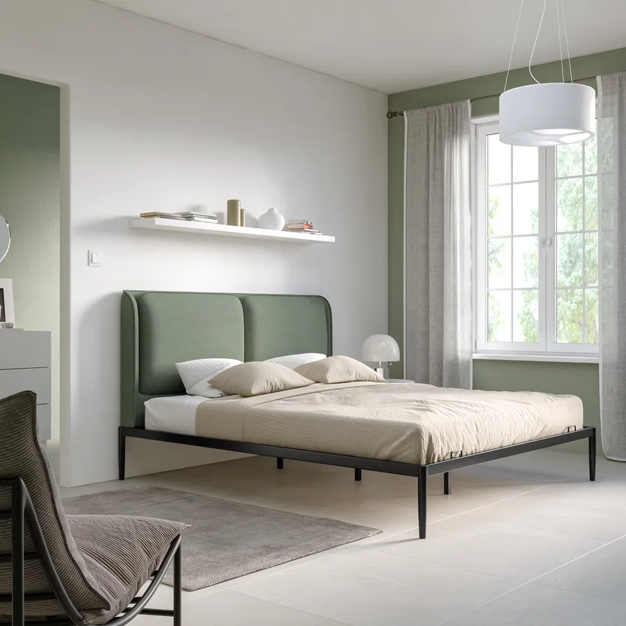 Letto Matrimoniale In Ferro Battuto Con Pediera Nero Oro GINESTRA 170x202x H131 5 Cm 87026928