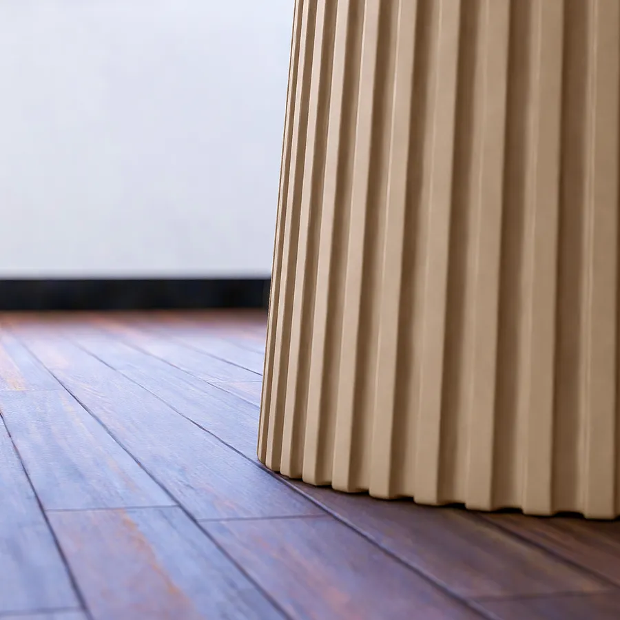 Sgabello Da Trucco Tonia Regolabile 49-64 Cm - Pelle Sintetica Bianca, Base Cromata, Portata 120 Kg - Foto 5