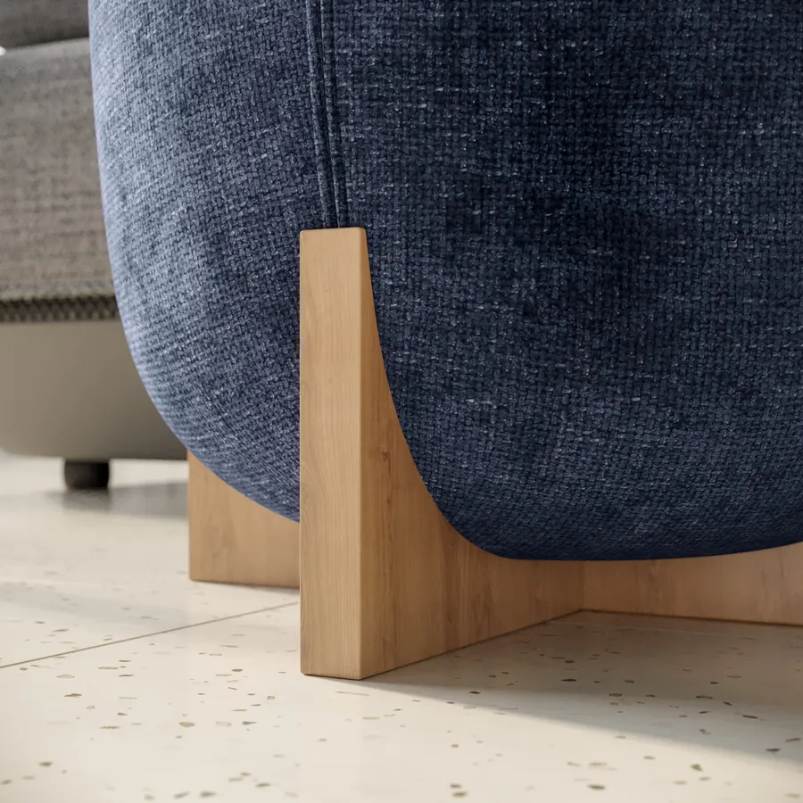 Pouf In Velluto Poggiapiedi Sgabello Per Casa Soggiorno Letto Camera Salotto Divano Tavolino Rotondo Poltrona Blu 89742894