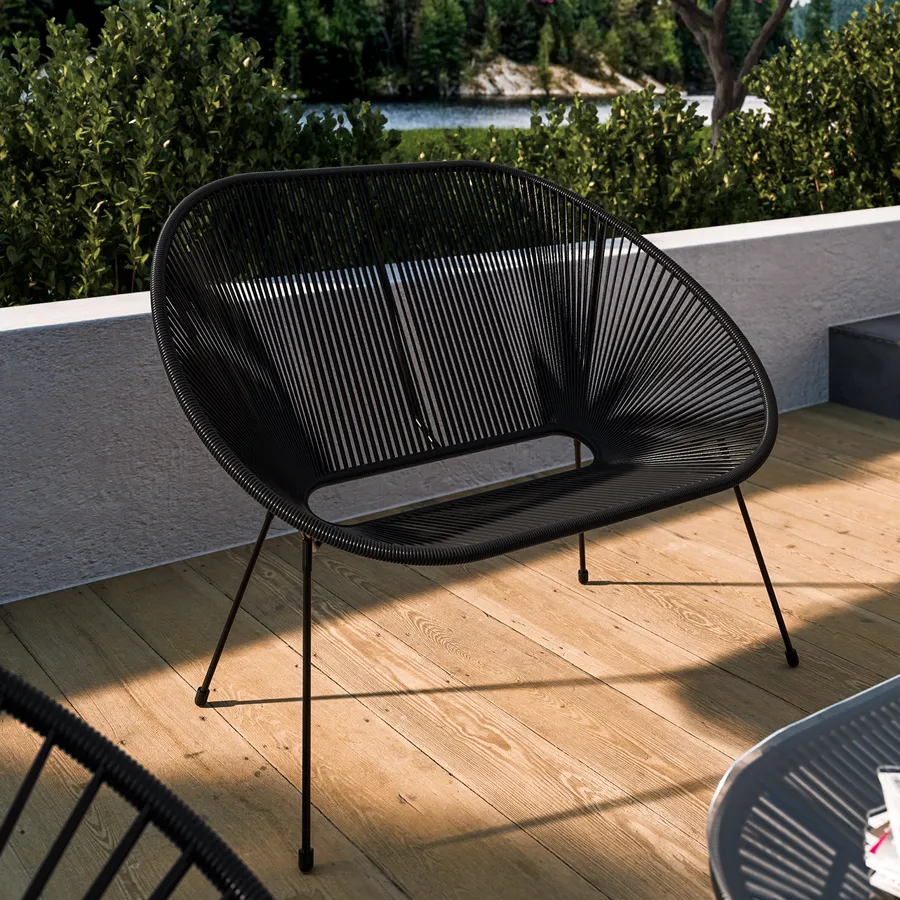 Set di divani da giardino con cuscini beige 10 pezzi in rattan sintetico - COMFORTXL | Leroy Merlin