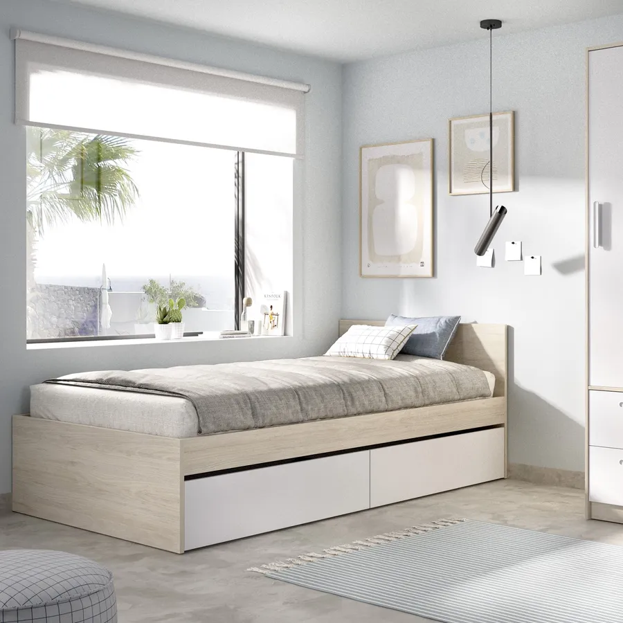 Con Cassetti Ikea Materasso Letto Ikea Nordli Una Piazza E Mezza