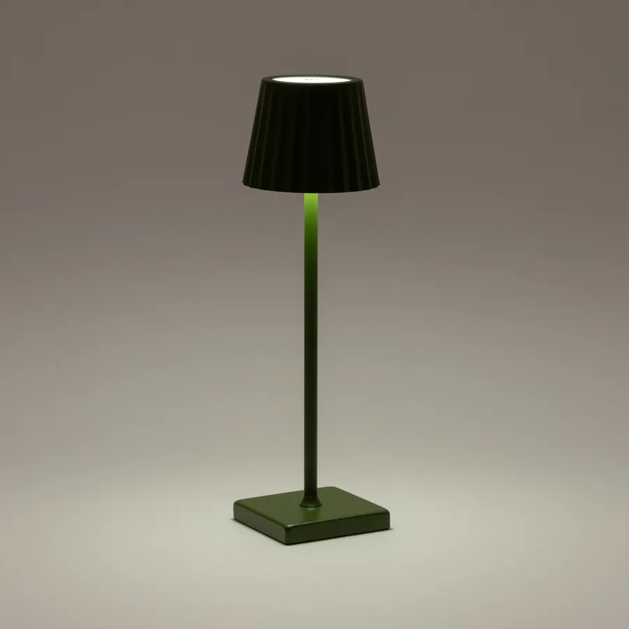 Lampada da scrivania, luce regolabile da tavolo, in legno e metallo