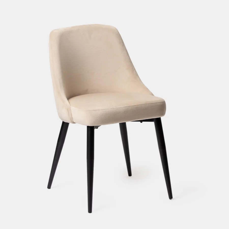 jiexi Set di 2 sedie moderne per sala da pranzo metà secolo, in ecopelle, con gambe in metallo