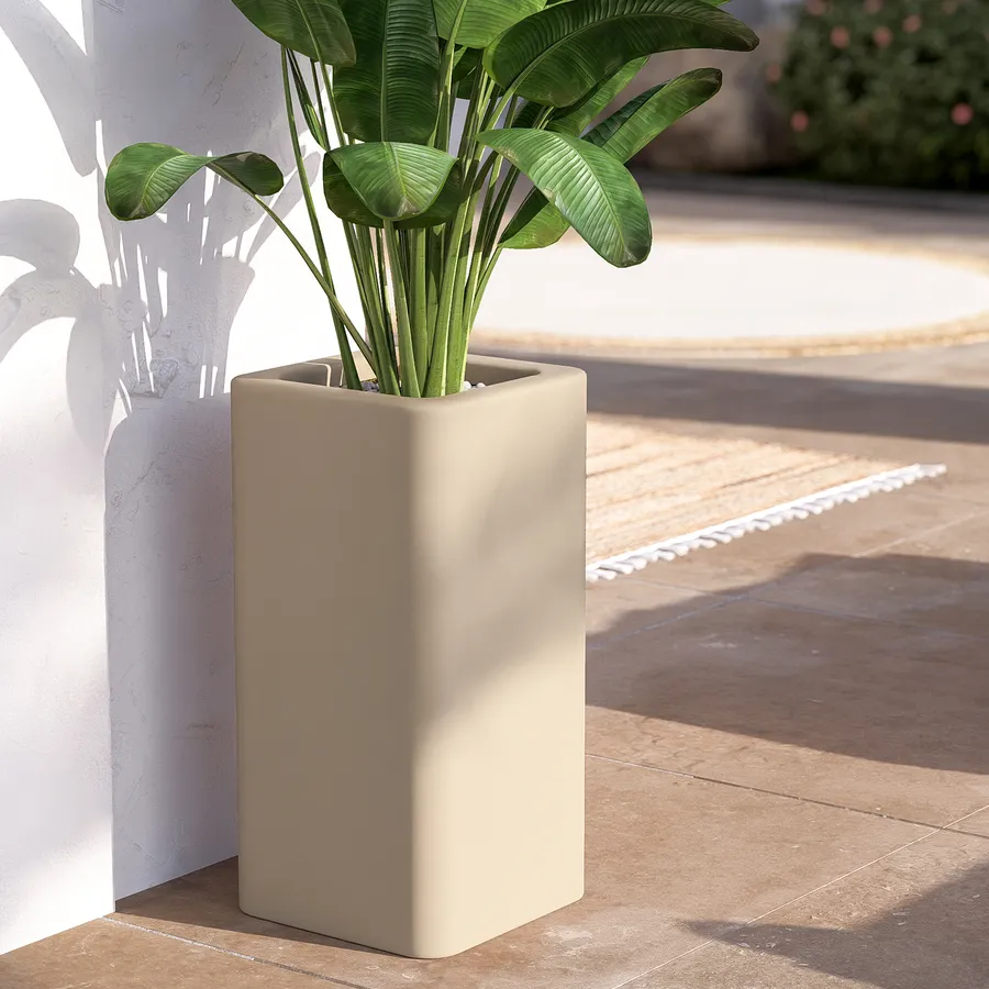 10 Vasi Quadrati 13x13x13 Cm – 1,5 Litri, In Polipropilene Trattato UV, Con Drenaggio Ottimizzato Per Piante E Ortaggi