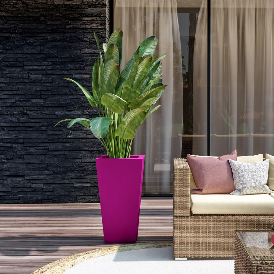 VidaXL Vaso Da Giardino In Acciaio Zincato, Stile Industriale Argento, 32x32x40 Cm, Per Esterno E Balcone