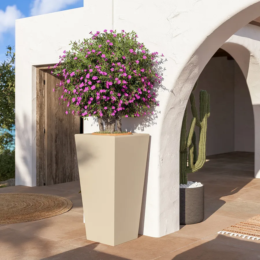 LifeSmart Portavaso Per Tubo Da Giardino - Finitura Rame Con Patina, Capacità Fino A 45m Di Tubo - 3