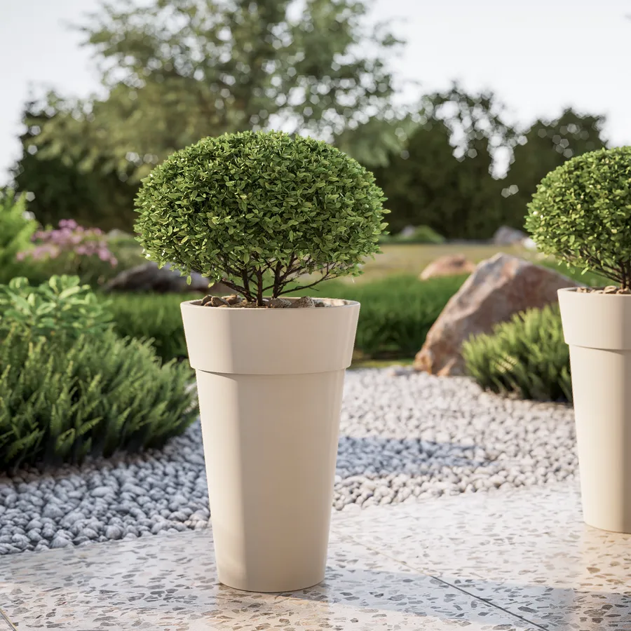 Vaso Per Piante Rosso Lucido Con Ruote Facile Da Muovere Impermeabile Ideale Per Interni Ed Esterni 30 X 27 Cm Garden Id
