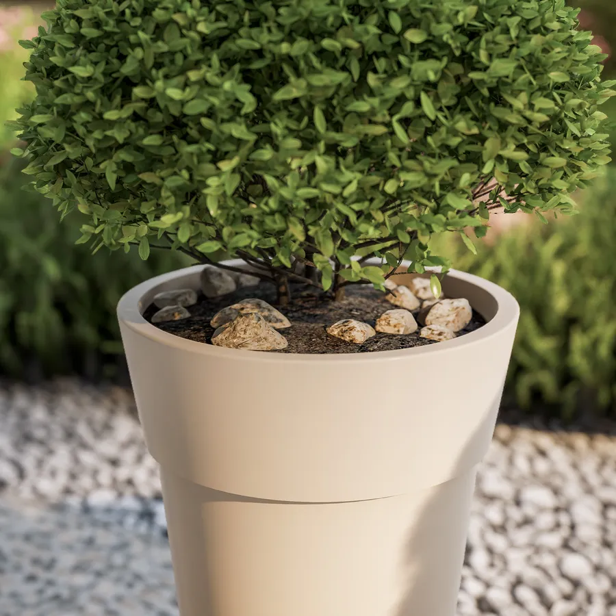 Gilde Vaso Newtown Conico: Eleganza Crema E Argento, Alto 40,5 Cm Per La Casa