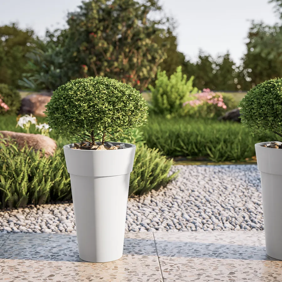 Vaso Da Fiori Standard Rotondo In Polipropilene - Resistente E Versatile Per Piante E Decorazioni
