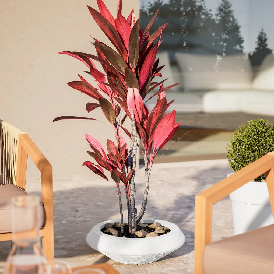 Jardinera ruggine con supporto in plastica in bianco 78.6 (lungo) x 18