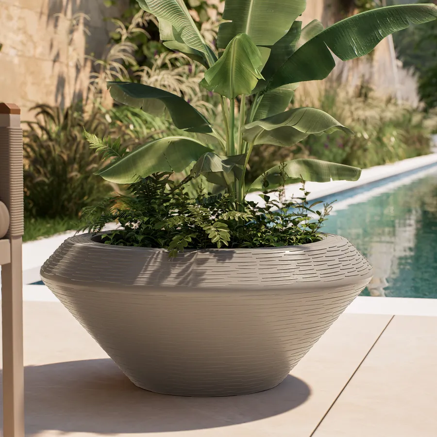 Geli Thermo Plastic - Vaso Da Fiori Rotondo In Plastica PP Con Fori Di Drenaggio, Varie Misure E Colori