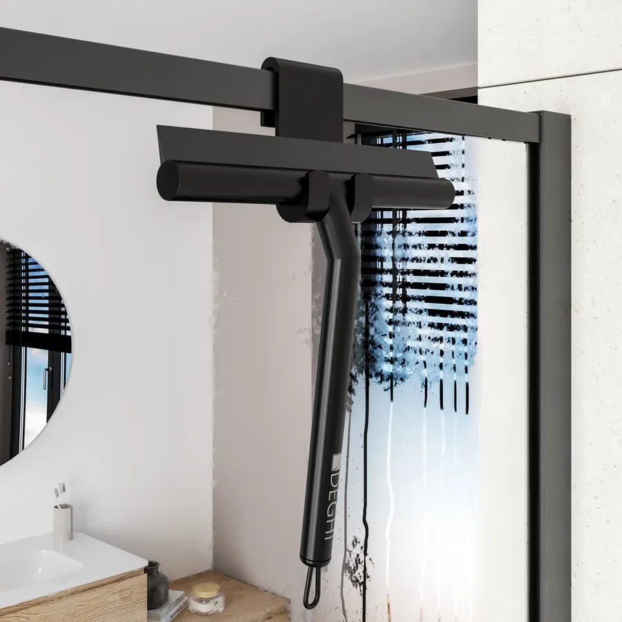 Lavavetri per doccia, raschietto per bagno, lavavetri in silicone, manico ergonomico, strumento di pulizia efficiente, in PP+ +PVC per piastrelle, pareti e doccia