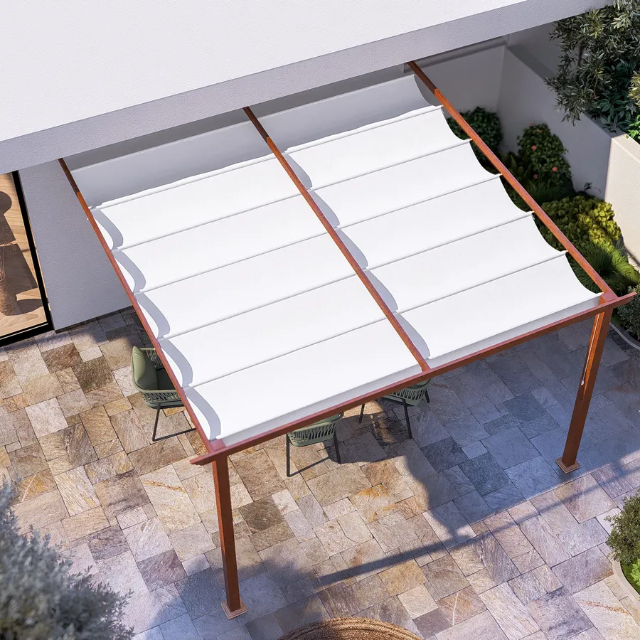 Gazebo Moderno Per Giardino E Veranda "Slide", Pergolato Scorrevole Di Design 3x3 Mt 49973705 - Foto 5