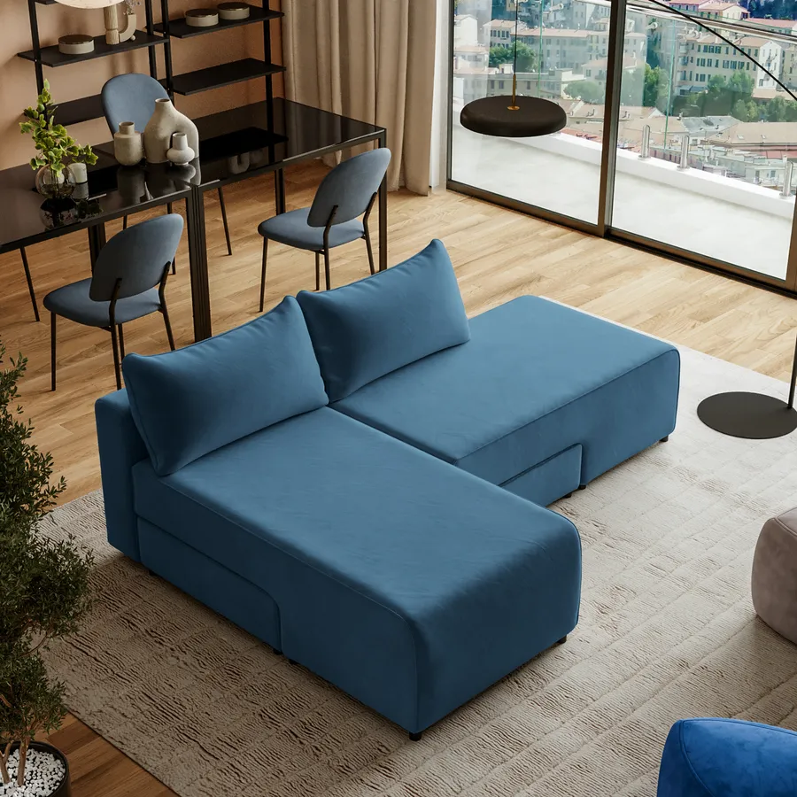 Divano Letto Piccolo Divano Componibile In Pezzi Con Chaise - Main Image