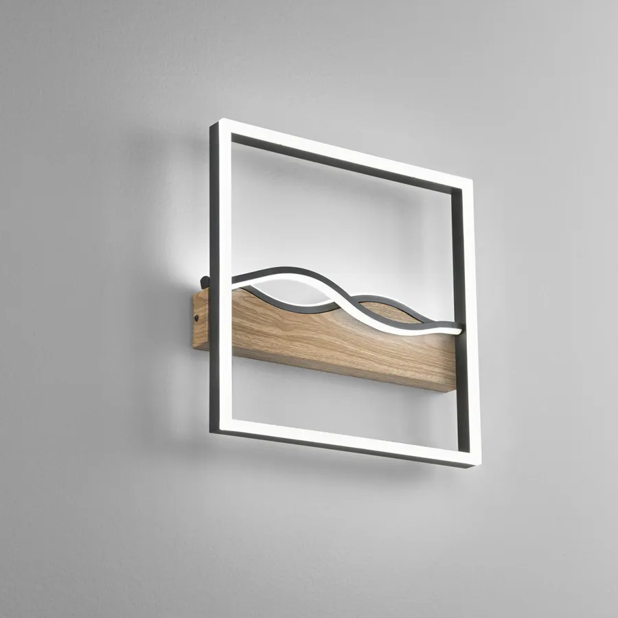 Elobra Plafoniera Per Cameretta A Forma Di Civetta - Legno Naturale, 3 Faretti Regolabili, Colore Rosa Salmone, Made In Germany - 5