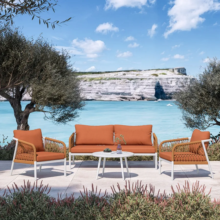 Cuscino 55x55 cm sfoderabile in tessuto bianco panna - Wynter