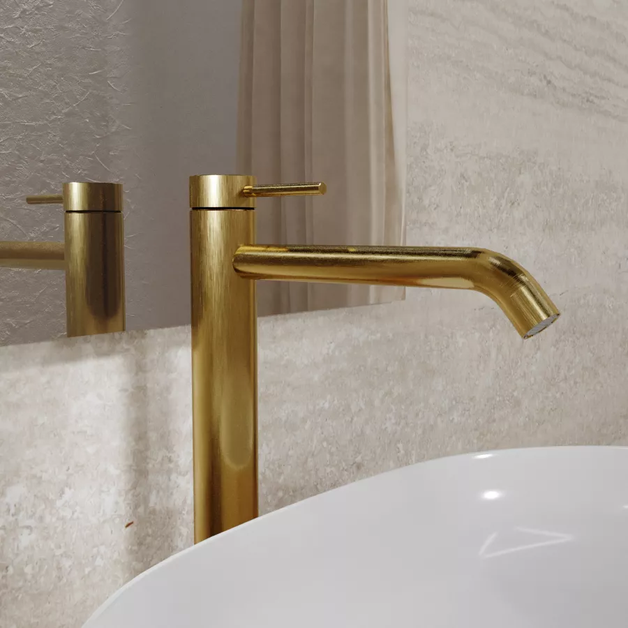 Rubinetto Bidet Monoleva Oro Lucido - Con Rompigetto Girevole - Foto 11