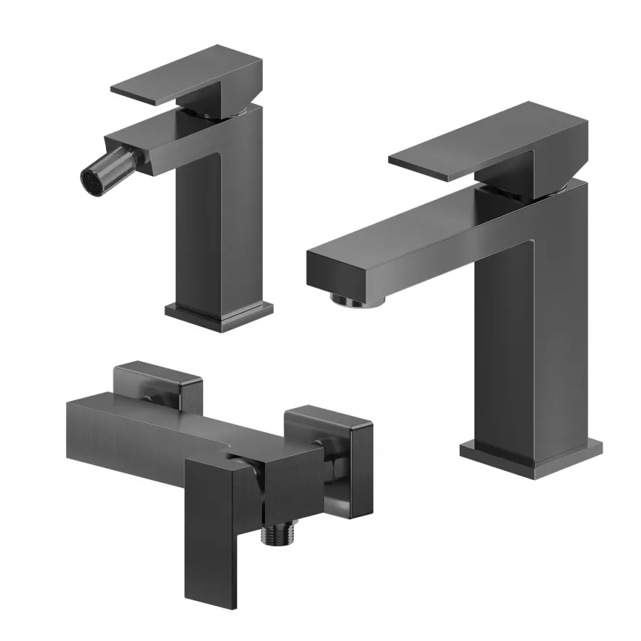 Kit Doccia Nero Opaco Con Miscelatore Mod. Aurora - Foto 7